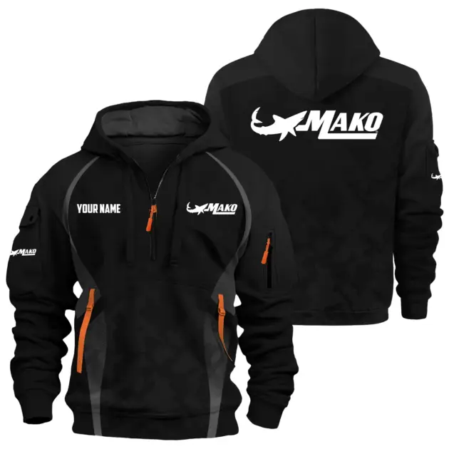 Mako Exclusive Logo Performance Logo Hoodie Half Zipper TTFSHHZ3D081913MAZ - Mako Hoodie