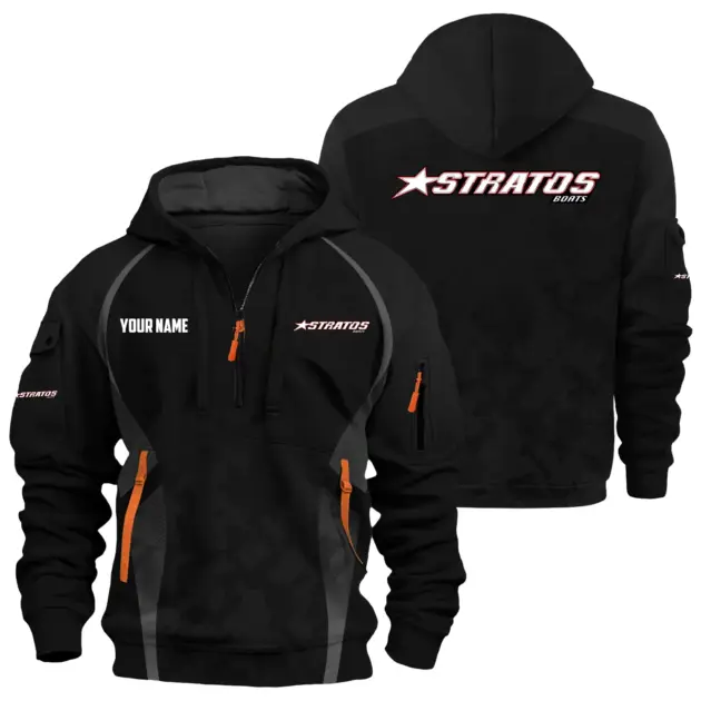Stratos Exclusive Logo Performance Logo Hoodie Half Zipper TTFSHHZ3D081913SAZ - Stratos Hoodie