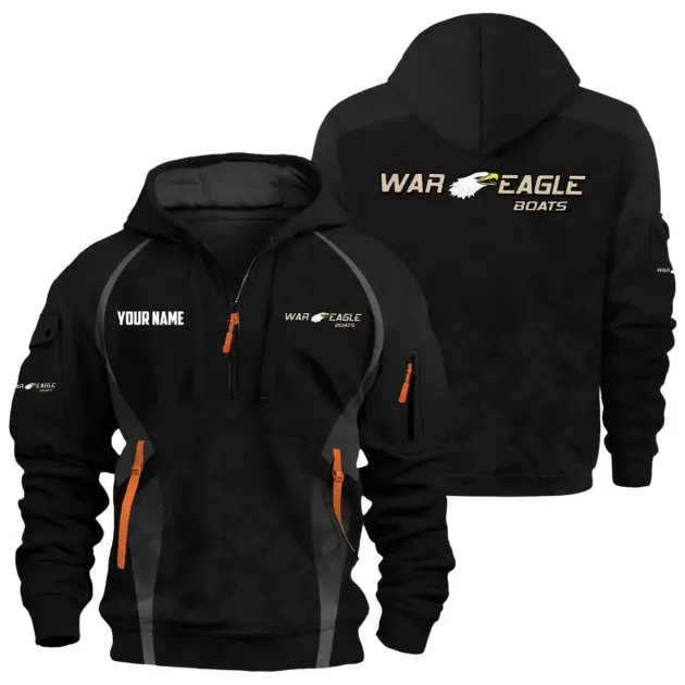 War Eagle Exclusive Logo Performance Logo Hoodie Half Zipper TTFSHHZ3D081913WEZ - War Eagle Hoodie