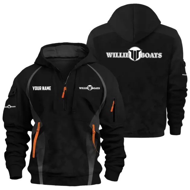 Willie Exclusive Logo Performance Logo Hoodie Half Zipper TTFSHHZ3D081913WIZ - Willie Hoodie