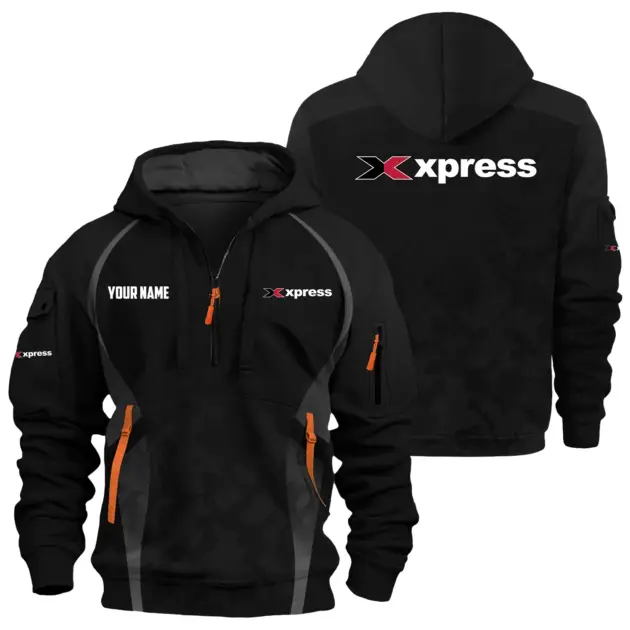 Xpress Exclusive Logo Performance Logo Hoodie Half Zipper TTFSHHZ3D081913XBZ - Xpress Hoodie