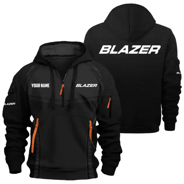 Blazer Exclusive Logo Performance Logo Hoodie Half Zipper TTFSHHZ3D081914BLZ - Blazer Hoodie