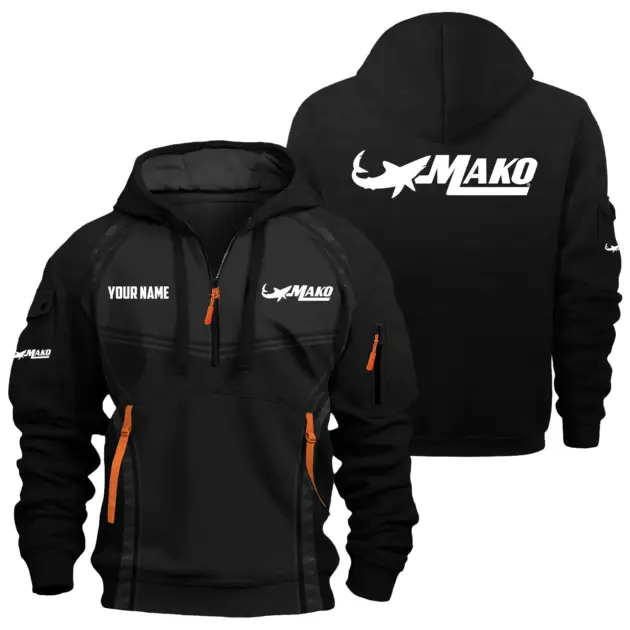 Mako Exclusive Logo Performance Logo Hoodie Half Zipper TTFSHHZ3D081914MAZ - Mako Hoodie
