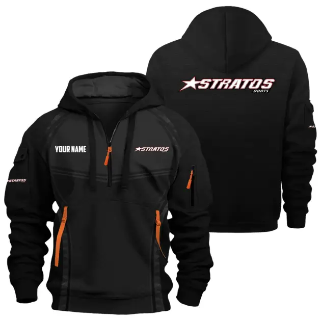 Stratos Exclusive Logo Performance Logo Hoodie Half Zipper TTFSHHZ3D081914SAZ - Stratos Hoodie