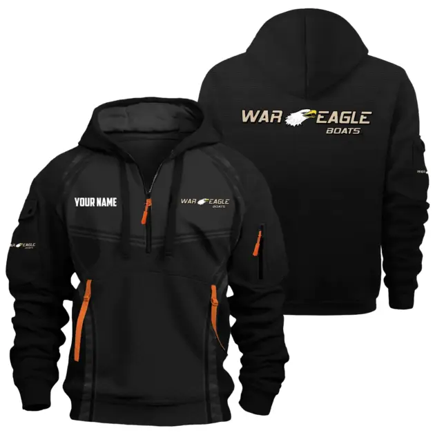 War Eagle Exclusive Logo Performance Logo Hoodie Half Zipper TTFSHHZ3D081914WEZ - War Eagle Hoodie