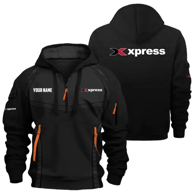 Xpress Exclusive Logo Performance Logo Hoodie Half Zipper TTFSHHZ3D081914XBZ - Xpress Hoodie