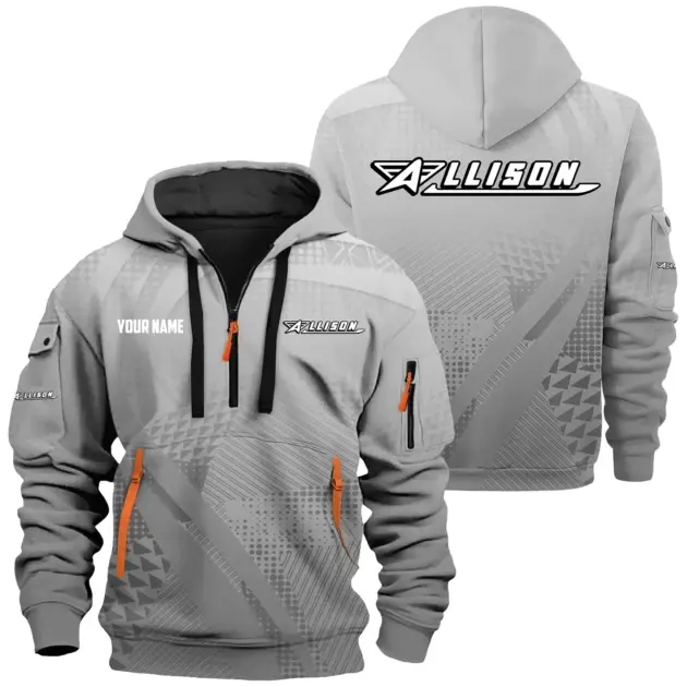 Allison Exclusive Logo Performance Logo Hoodie Half Zipper TTFSHHZ3D0819A07ALZ - Allison Hoodie