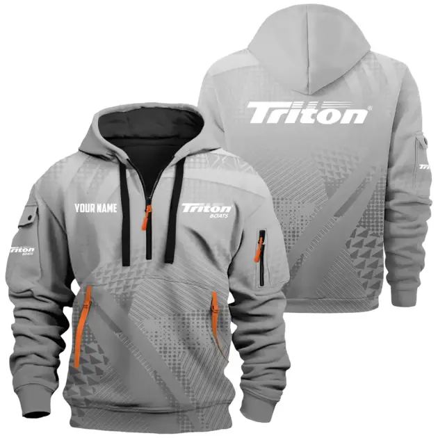 Triton Exclusive Logo Performance Logo Hoodie Half Zipper TTFSHHZ3D0819A07TBZ - Triton Hoodie