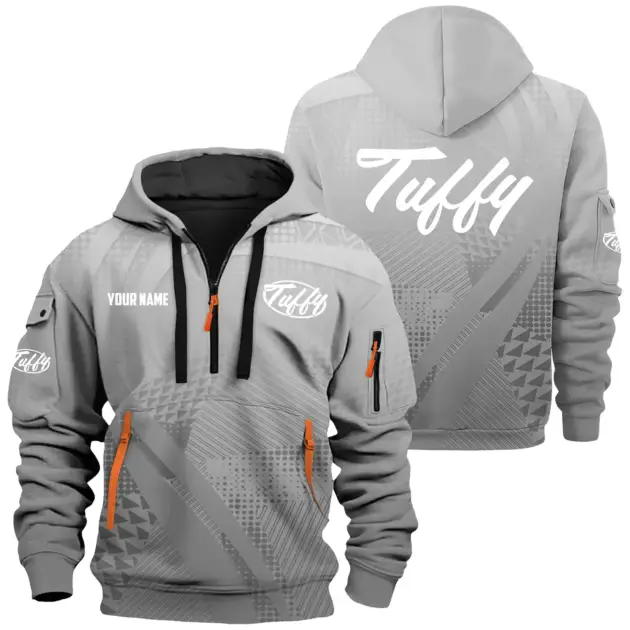 Tuffy Exclusive Logo Performance Logo Hoodie Half Zipper TTFSHHZ3D0819A07TUZ - Tuffy Hoodie
