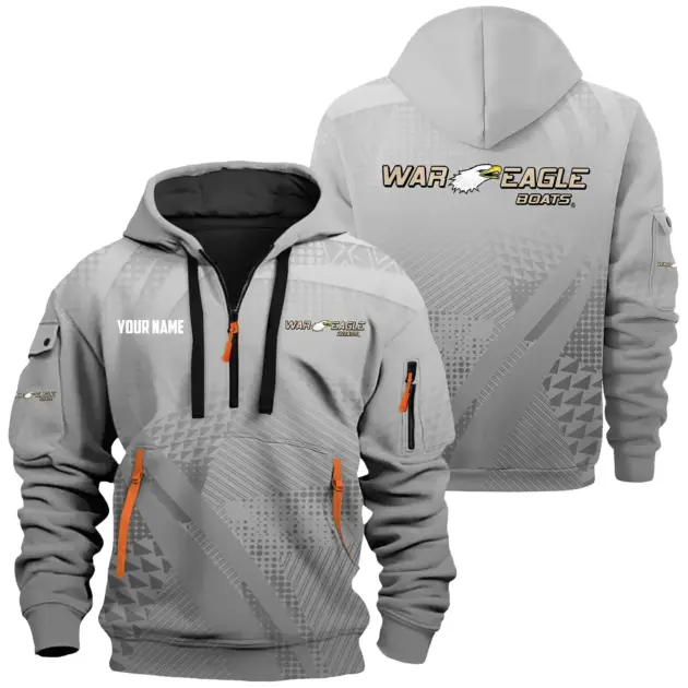 War Eagle Exclusive Logo Performance Logo Hoodie Half Zipper TTFSHHZ3D0819A07WEZ - War Eagle Hoodie