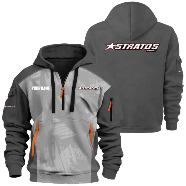 Stratos Exclusive Logo Performance Logo Hoodie Half Zipper TTFSHHZ3D0819A10SAZ - Stratos Hoodie