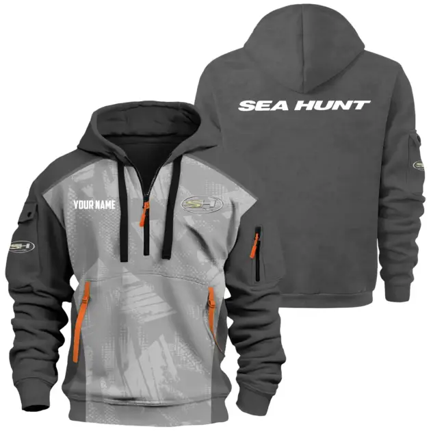 Sea Hunt Exclusive Logo Performance Logo Hoodie Half Zipper TTFSHHZ3D0819A10SEZ - Sea Hunt Hoodie