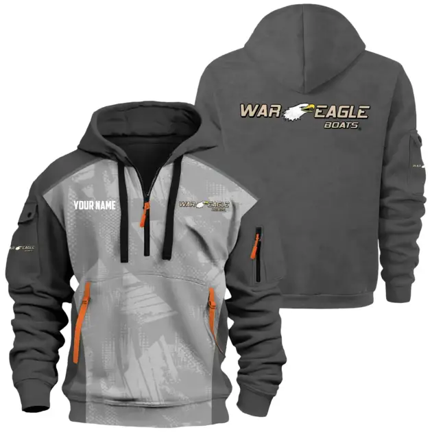 War Eagle Exclusive Logo Performance Logo Hoodie Half Zipper TTFSHHZ3D0819A10WEZ - War Eagle Hoodie