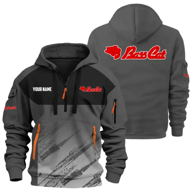 Bass Cat Exclusive Logo Performance Logo Hoodie Half Zipper TTFSHHZ3D0819C04BCZ - Bass Cat Hoodie
