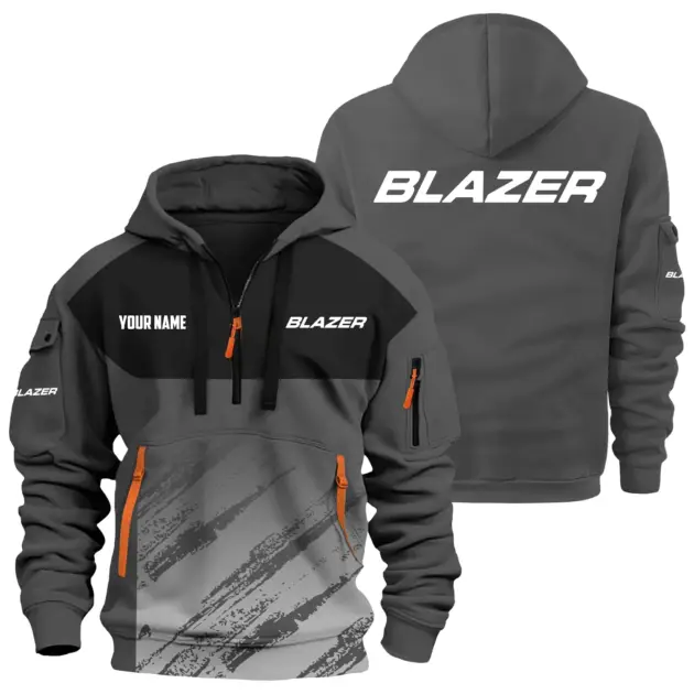 Blazer Exclusive Logo Performance Logo Hoodie Half Zipper TTFSHHZ3D0819C04BLZ - Blazer Hoodie