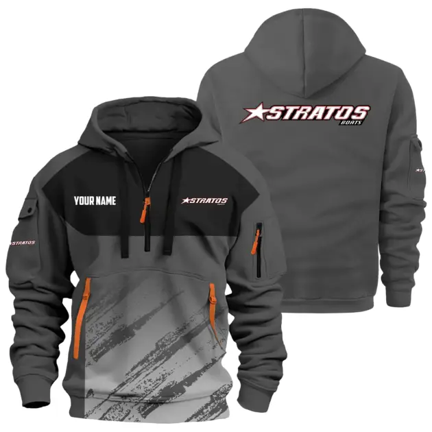 Stratos Exclusive Logo Performance Logo Hoodie Half Zipper TTFSHHZ3D0819C04SAZ - Stratos Hoodie