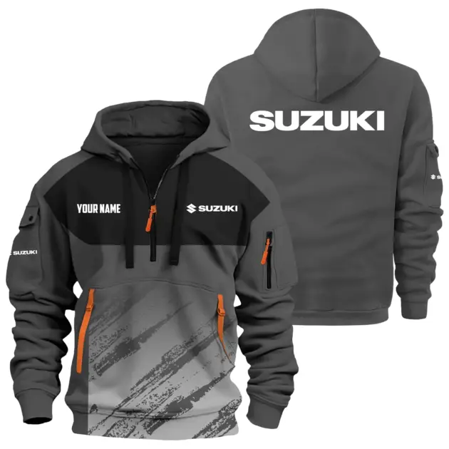 Suzuki Exclusive Logo Performance Logo Hoodie Half Zipper TTFSHHZ3D0819C04SUZ - Suzuki Hoodie