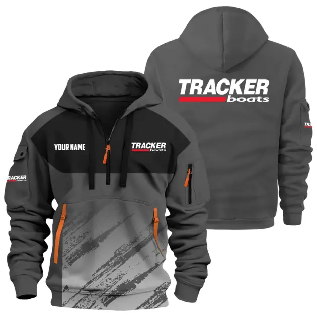 Tracker Exclusive Logo Performance Logo Hoodie Half Zipper TTFSHHZ3D0819C04TRZ - Tracker Hoodie