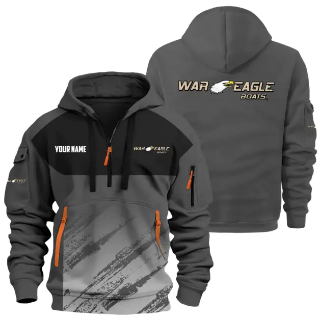 War Eagle Exclusive Logo Performance Logo Hoodie Half Zipper TTFSHHZ3D0819C04WEZ - War Eagle Hoodie