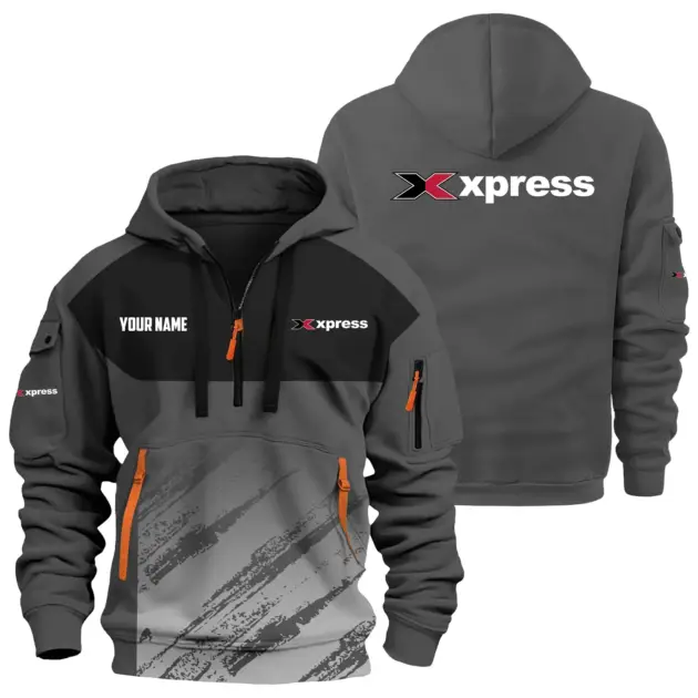 Xpress Exclusive Logo Performance Logo Hoodie Half Zipper TTFSHHZ3D0819C04XBZ - Xpress Hoodie