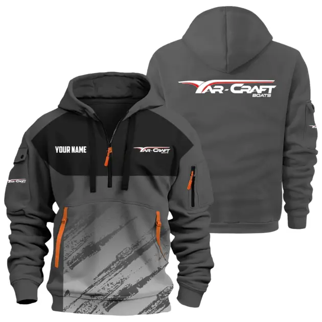Yar-Craft Exclusive Logo Performance Logo Hoodie Half Zipper TTFSHHZ3D0819C04YCZ - Yar-Craft Hoodie
