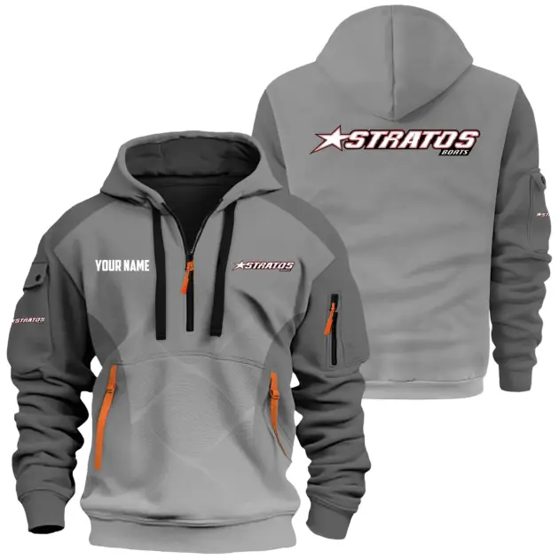 Stratos Exclusive Logo Performance Logo Hoodie Half Zipper TTFSHHZ3D0819C05SAZ - Stratos Hoodie