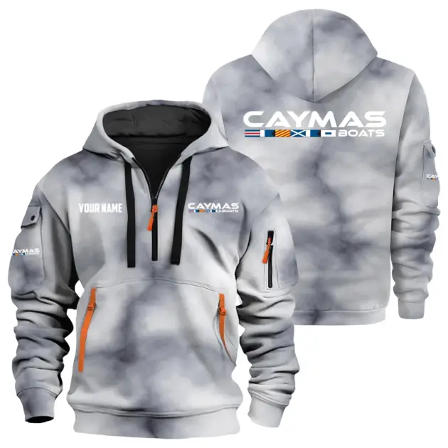 Caymas Exclusive Logo Performance Logo Hoodie Half Zipper TTFSHHZ3D0819C06CBZ - Caymas Hoodie