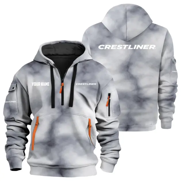 Crestliner Exclusive Logo Performance Logo Hoodie Half Zipper TTFSHHZ3D0819C06CLZ - Crestliner Hoodie