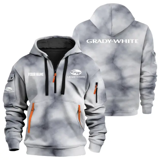 Grady-White Exclusive Logo Performance Logo Hoodie Half Zipper TTFSHHZ3D0819C06GWZ - Grady-White Hoodie