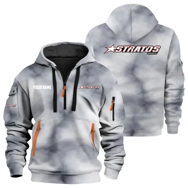 Stratos Exclusive Logo Performance Logo Hoodie Half Zipper TTFSHHZ3D0819C06SAZ - Stratos Hoodie