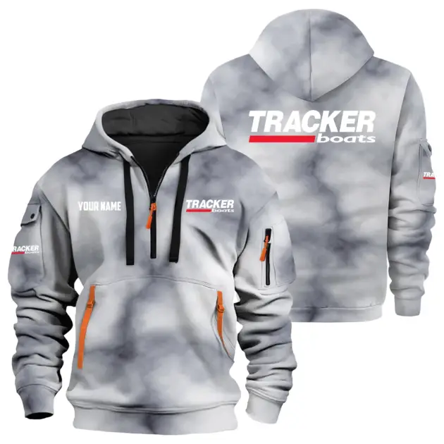 Tracker Exclusive Logo Performance Logo Hoodie Half Zipper TTFSHHZ3D0819C06TRZ - Tracker Hoodie