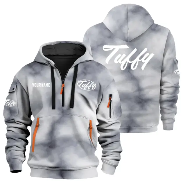 Tuffy Exclusive Logo Performance Logo Hoodie Half Zipper TTFSHHZ3D0819C06TUZ - Tuffy Hoodie
