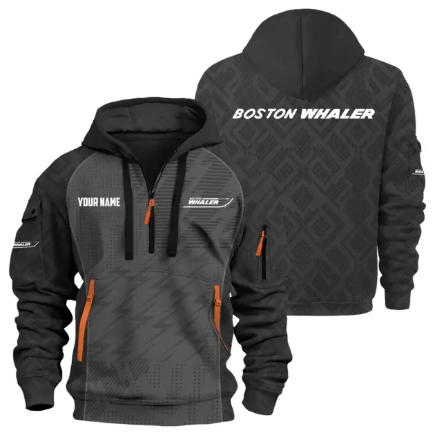 Boston Whaler Exclusive Logo Performance Logo Hoodie Half Zipper TTFSHHZ3D0819C08BWZ - Boston Whaler Hoodie