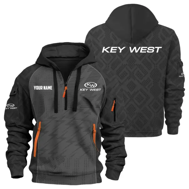 Key West Exclusive Logo Performance Logo Hoodie Half Zipper TTFSHHZ3D0819C08KWZ - Key West Hoodie
