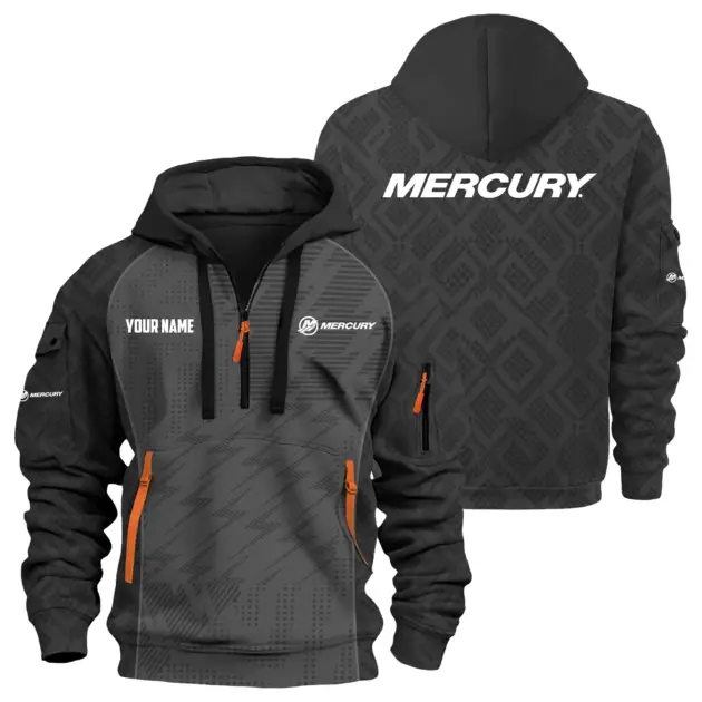 Mercury Exclusive Logo Performance Logo Hoodie Half Zipper TTFSHHZ3D0819C08MZ - Mercury Hoodie