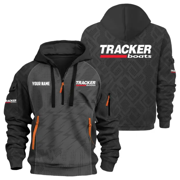 Tracker Exclusive Logo Performance Logo Hoodie Half Zipper TTFSHHZ3D0819C08TRZ - Tracker Hoodie