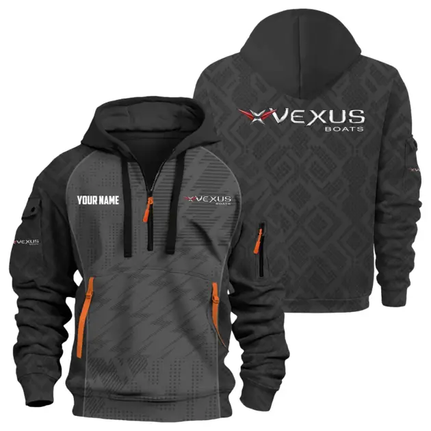 Vexus Exclusive Logo Performance Logo Hoodie Half Zipper TTFSHHZ3D0819C08VBZ - Vexus Hoodie