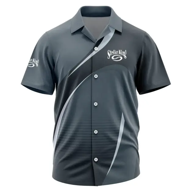 Strike King Exclusive Logo Performance Short Sleeve Camp Collar Shirt TTFSHWSCS001SKZ - Strike King Camp Collar Shirt