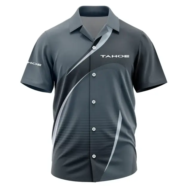 Tahoe Exclusive Logo Performance Short Sleeve Camp Collar Shirt TTFSHWSCS001TAZ - Tahoe Camp Collar Shirt