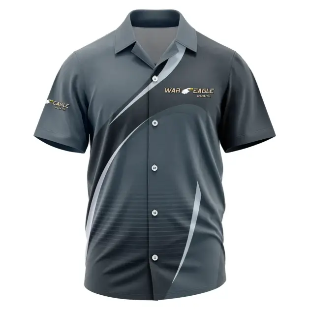 War Eagle Exclusive Logo Performance Short Sleeve Camp Collar Shirt TTFSHWSCS001WEZ - War Eagle Camp Collar Shirt