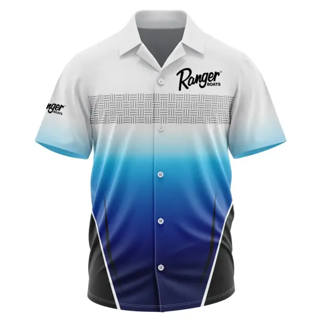Ranger Exclusive Logo Performance Short Sleeve Camp Collar Shirt TTFSHWSCS009RBZ - Ranger Camp Collar Shirt