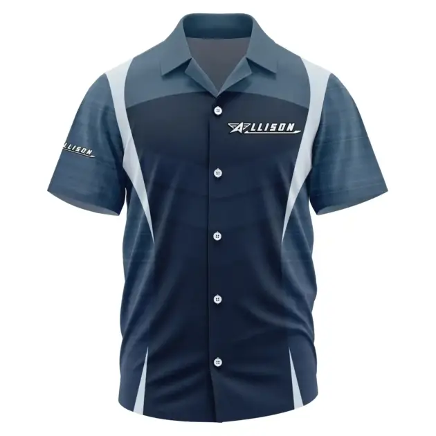 Allison Exclusive Logo Performance Short Sleeve Camp Collar Shirt TTFSHWSCS1903003ALZ - Allison Shirt