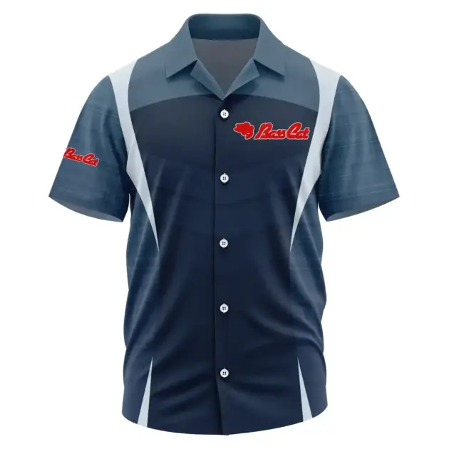 Bass Cat Exclusive Logo Performance Short Sleeve Camp Collar Shirt TTFSHWSCS1903003BCZ - Bass Cat Shirt