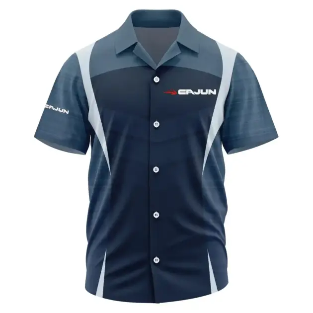 Cajun Exclusive Logo Performance Short Sleeve Camp Collar Shirt TTFSHWSCS1903003CJZ - Cajun Shirt
