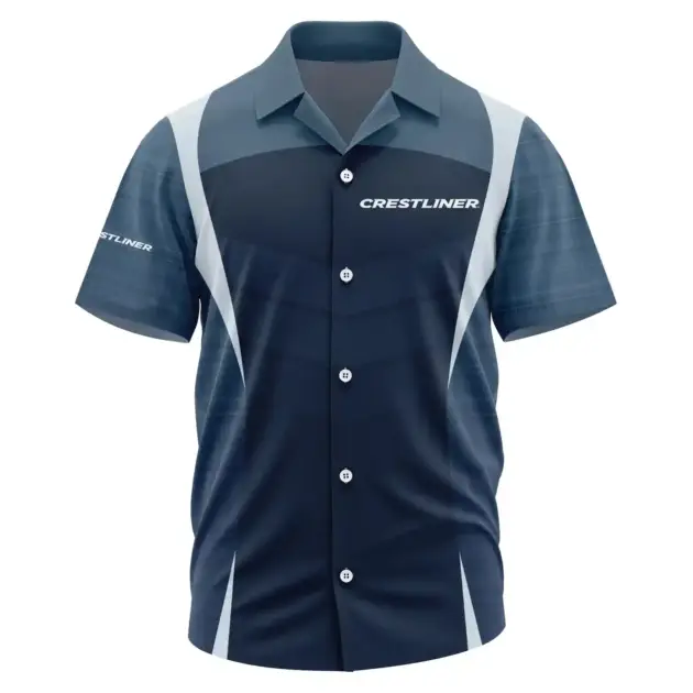 Crestliner Exclusive Logo Performance Short Sleeve Camp Collar Shirt TTFSHWSCS1903003CLZ - Crestliner Shirt