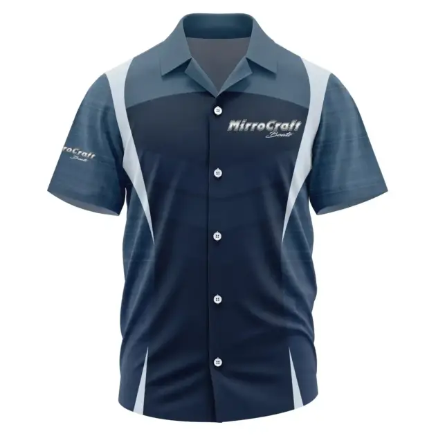 MirroCraft Exclusive Logo Performance Short Sleeve Camp Collar Shirt TTFSHWSCS1903003MCZ - MirroCraft Shirt