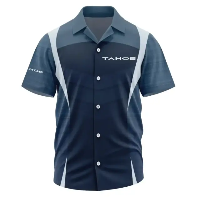 Tahoe Exclusive Logo Performance Short Sleeve Camp Collar Shirt TTFSHWSCS1903003TAZ - Tahoe Shirt