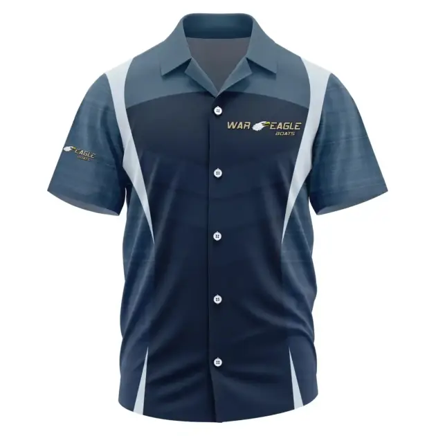 War Eagle Exclusive Logo Performance Short Sleeve Camp Collar Shirt TTFSHWSCS1903003WEZ - War Eagle Shirt