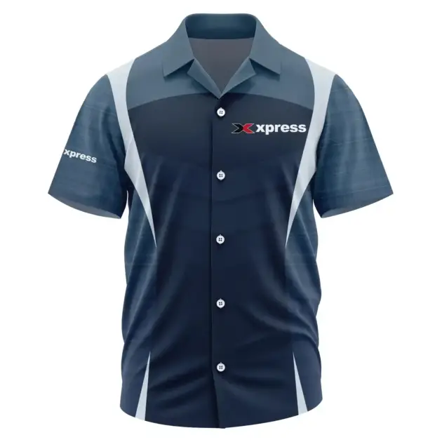 Xpress Exclusive Logo Performance Short Sleeve Camp Collar Shirt TTFSHWSCS1903003XBZ - Xpress Shirt