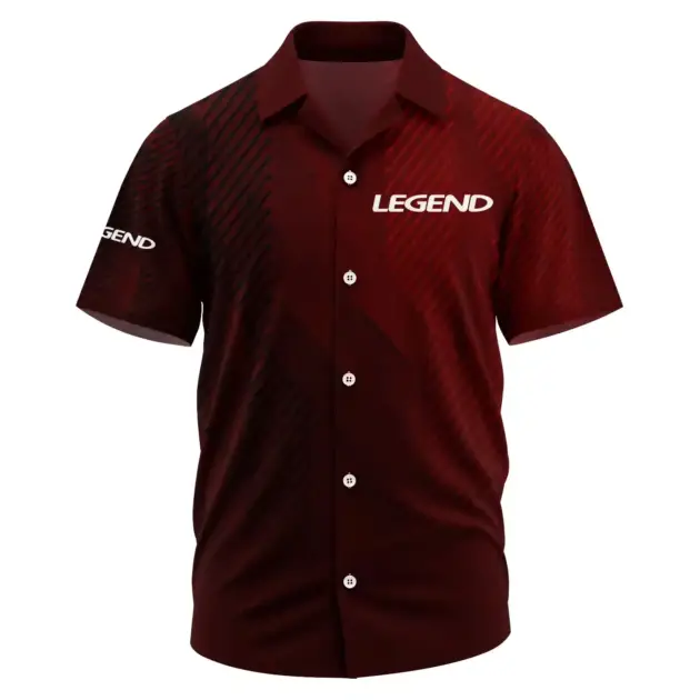 Legend Bass Boat Exclusive Logo Performance Short Sleeve Camp Collar Shirt TTFSHWSCS1903006LEBZ - Legend Bass Boat Shirt